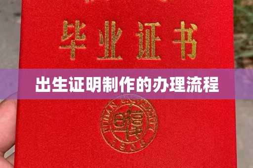 中方出生证明制作的办理流程