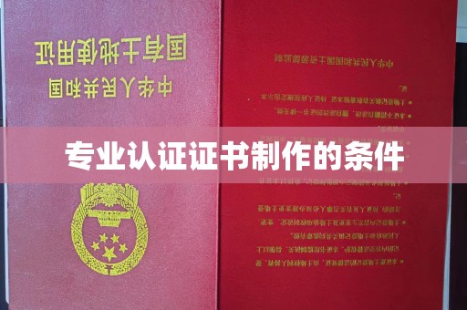 中方专业认证证书制作的条件