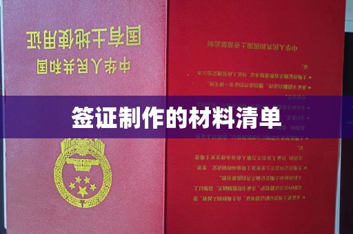 中方签证制作的材料清单