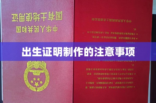 中方出生证明制作的注意事项